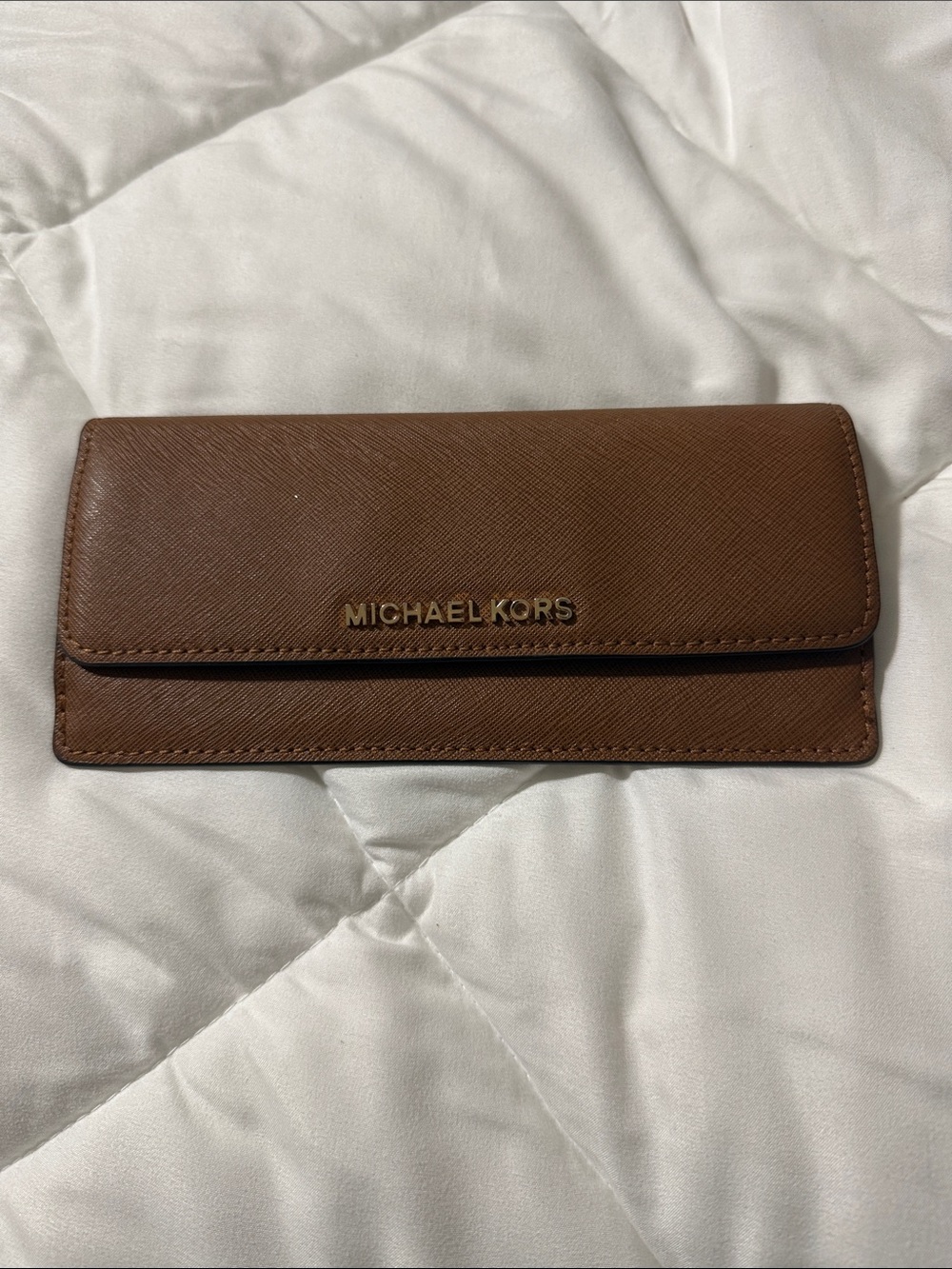Michael Kors Chestnut Saffiano Leather Clutch Wallet